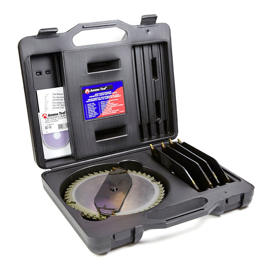 Amana Tool Dado Blade Set 8 Inch x 46T ATB/FT with 5/8 Inch Bore 658040