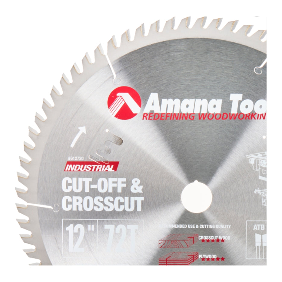 Amana Tool 12"/72T CUT-OFF SAW TCG GRIND 612720