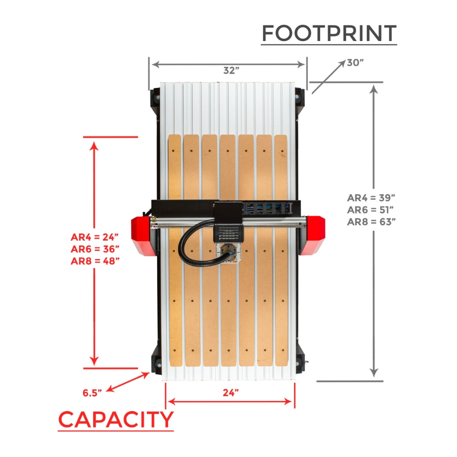 Axiom Pro V6 Series 24 x 36 Inch Measurements