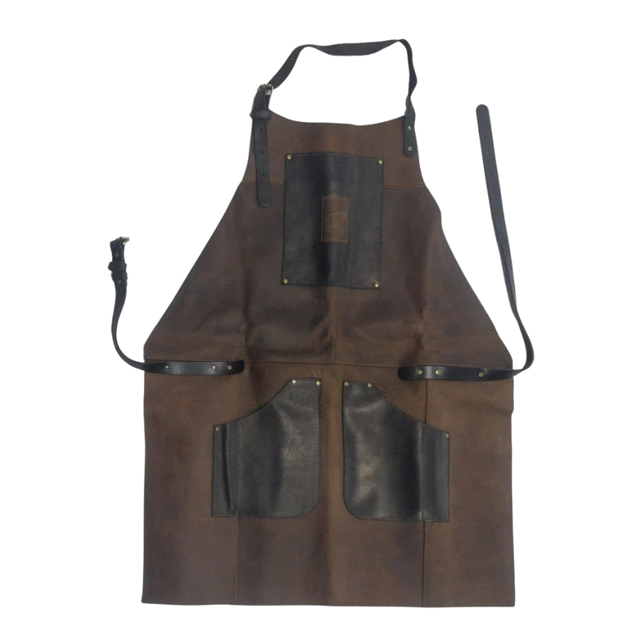 Beavercraft AP3X – Adjustable Black&Brown Leather Work Apron