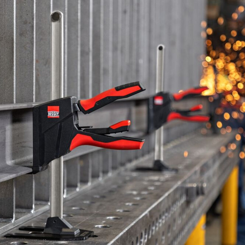 Bessey Tools Beyceps Lifting holding heavy metal C-channel in place