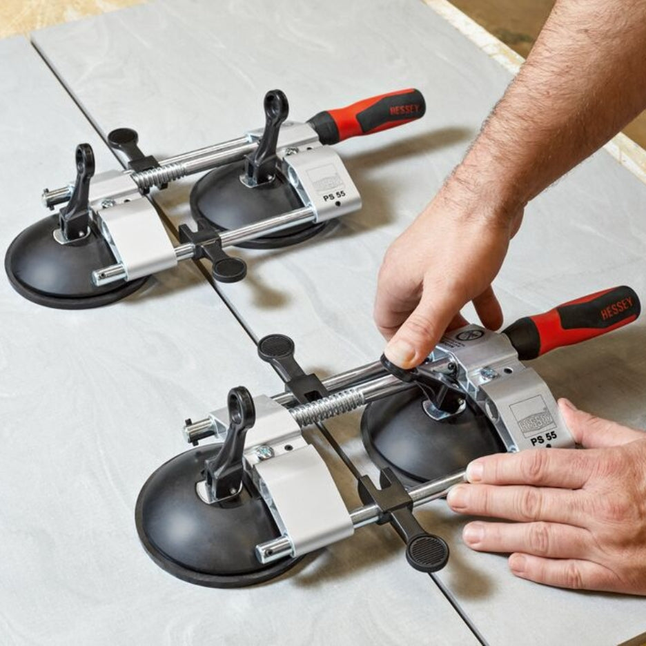 Hands adjusting Bessey Tools Solid Surface Seaming Tool