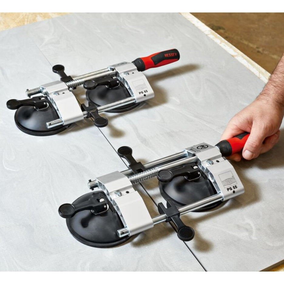 Hand holding Bessey Tools Solid Surface Seaming Tool handle