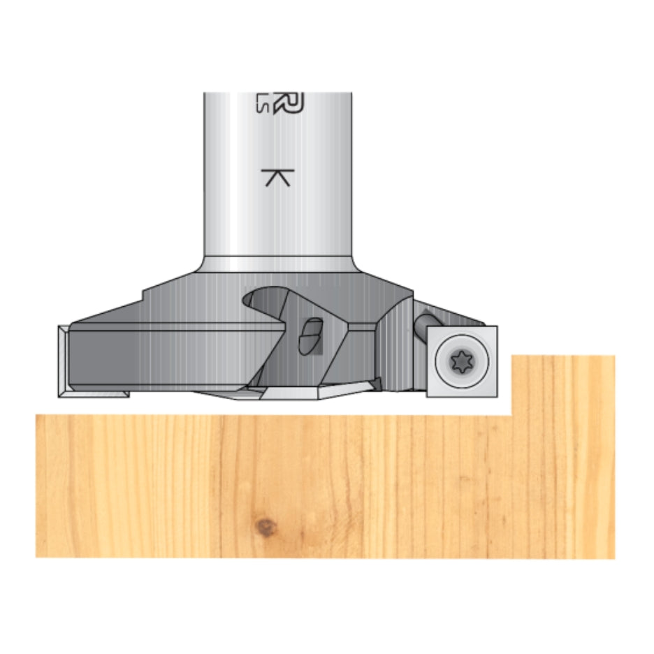 Dimar Surfacing Router Cutter 2-35/64" 1/2" Shank N163R8-64 cutting profile