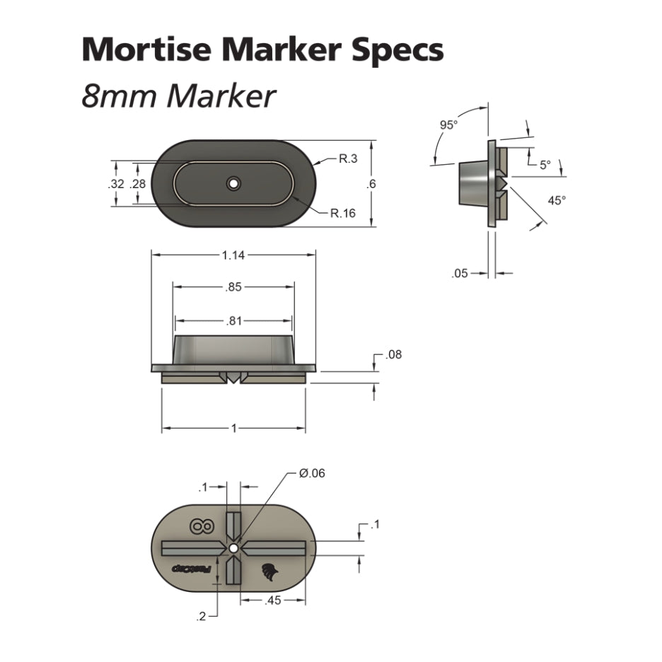 8mm Mortise Marker Specs