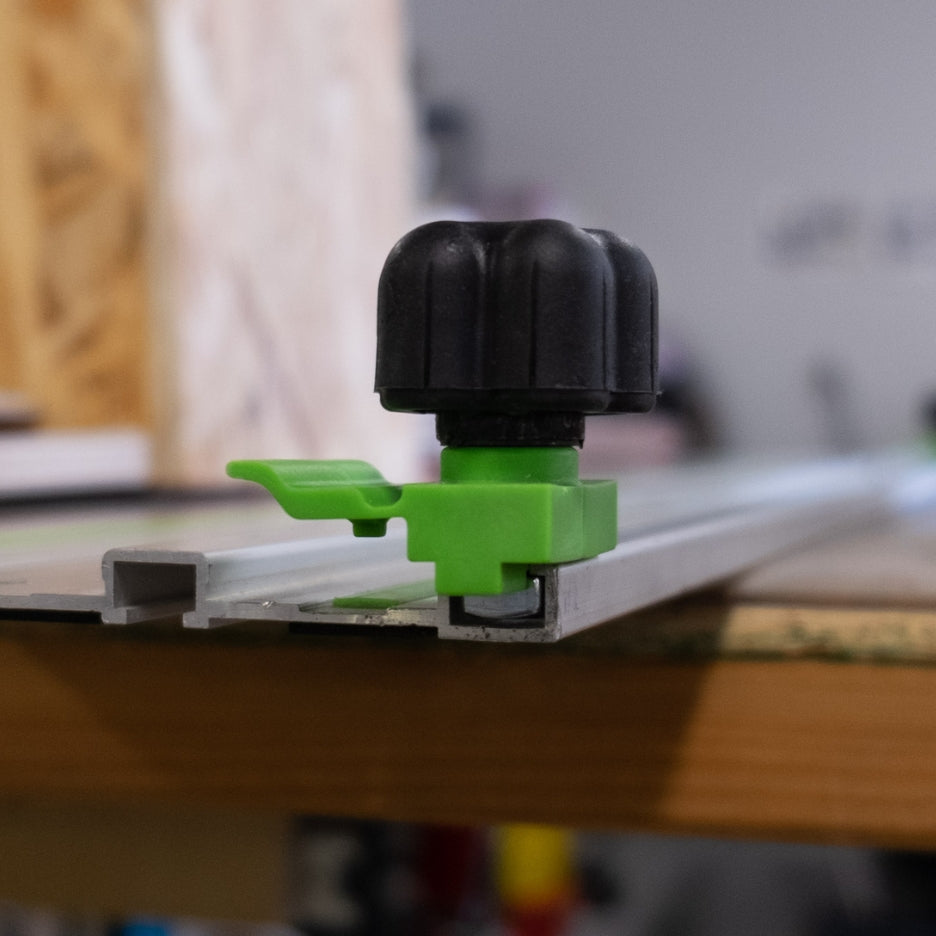 FastCap Sled Stop slid into T-track accessory slot