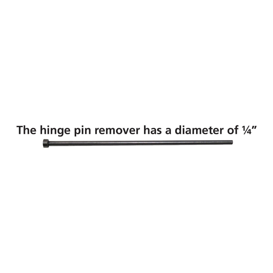 FastCap Knucle Bender's hinge pin remover has a diameter of 1/4 inch