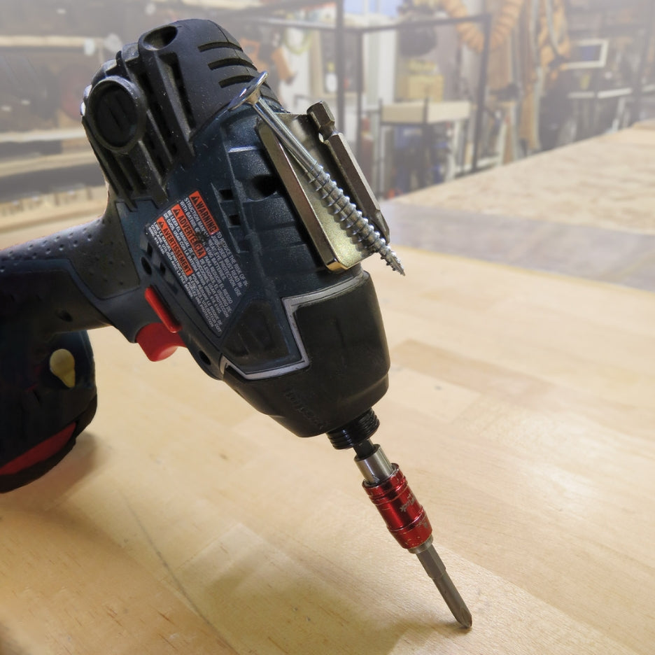 Fastcap Screw Gun Mag OLD attached to screw gun