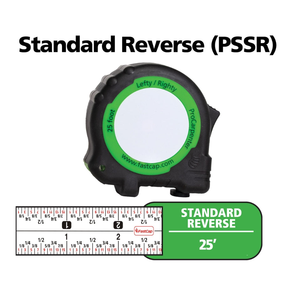 Fastcap Tape Measure 25-Foot Reverse-Read PSSR-25