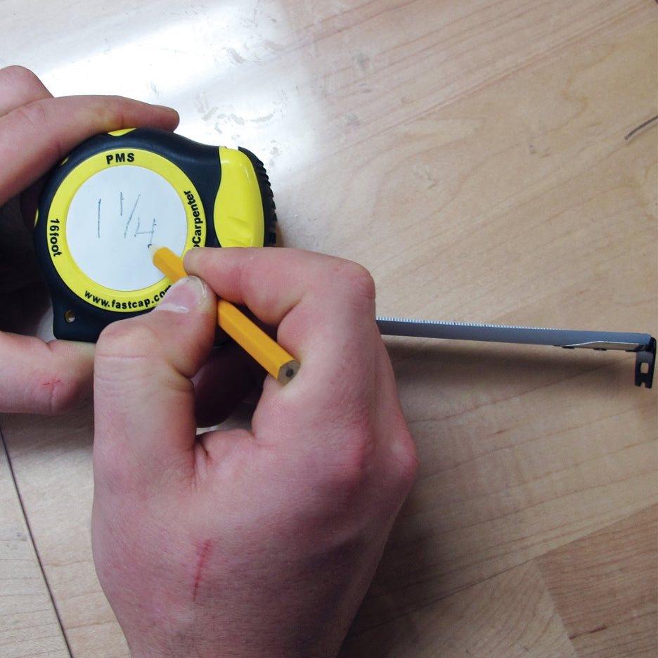 FastCap Pro Carpenter Reverse Read 25-foot Tape Measure comes with erasable notepad