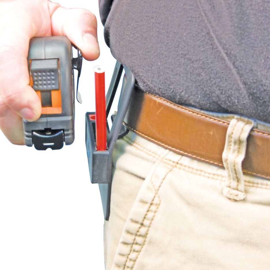 FastCap Pro Carpenter Reverse Read 25-foot Tape Measure comes with lever action belt clip