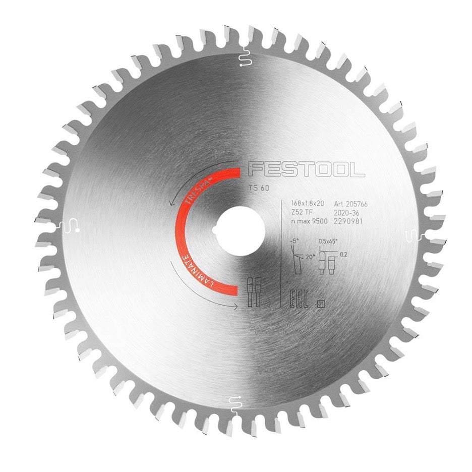 Festool Fine Circular Saw Blade 168mm x 42T ATB with 20mm Bore 205772