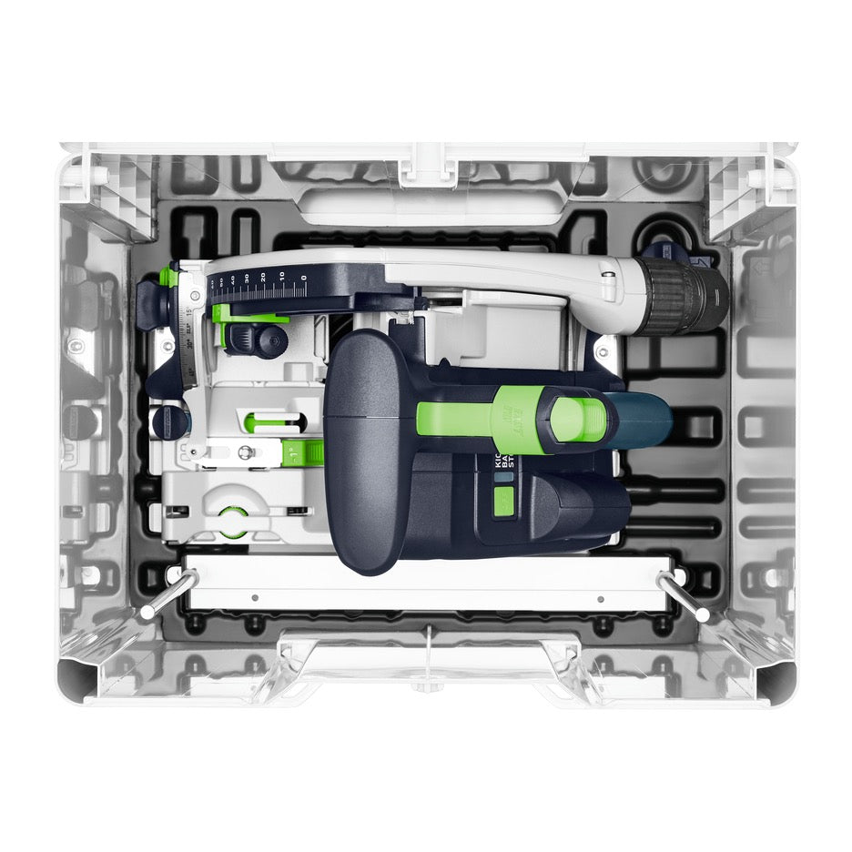 Festool Track Saw 168mm with Guide Rail TS 60 KEBQ-F-Plus-FS 577422 top view in Systainer
