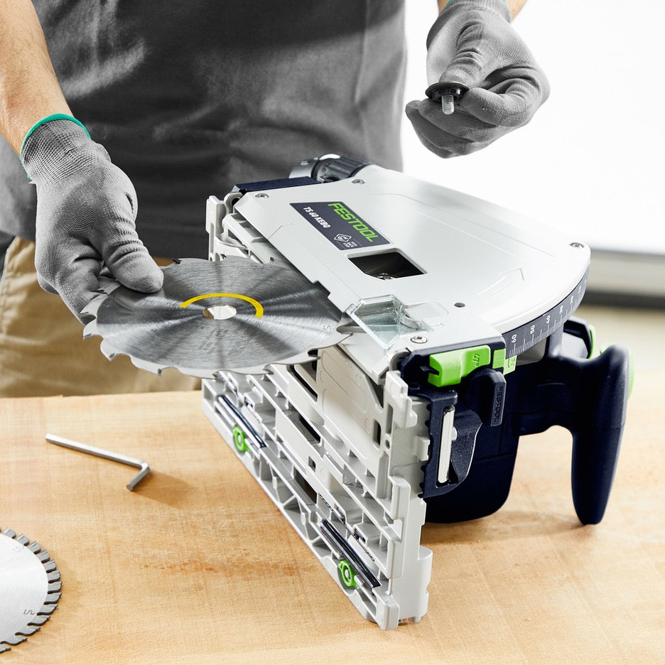 Festool Track Saw 168mm with Guide Rail TS 60 KEBQ-F-Plus-FS 577422 changing blade