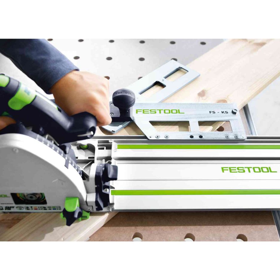 Festool 1400mm Guide Rail FS 1400/2 being used with a Festool track saw