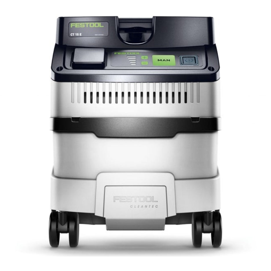 Front view of Festool 15 Litre Cleantec HEPA Dust Extractor CT 15 E HEPA