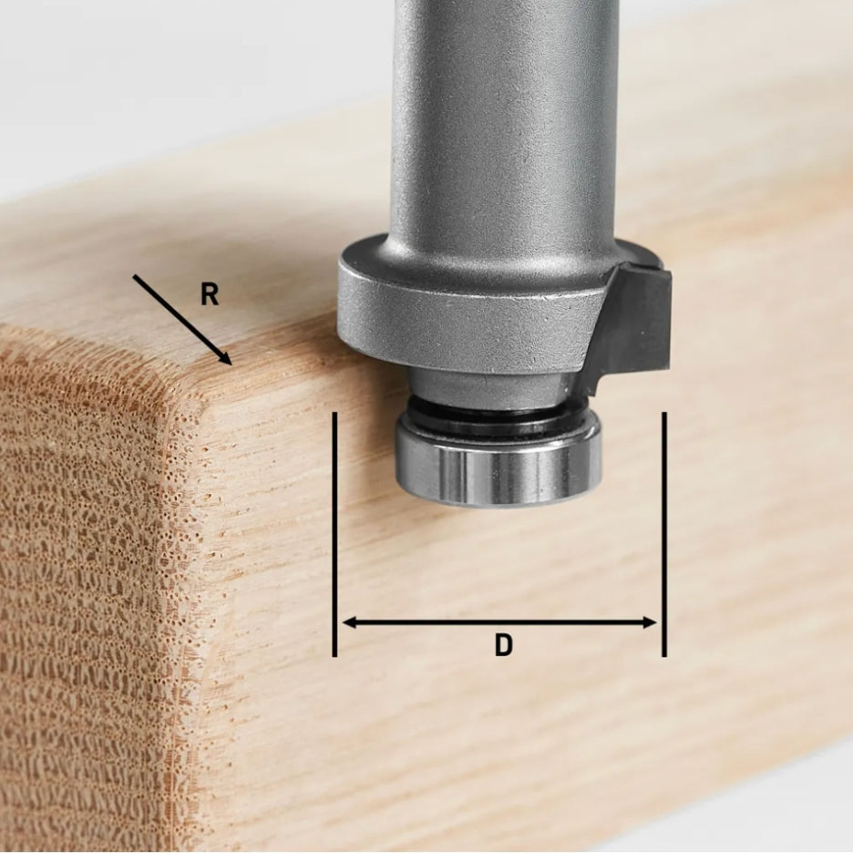 Festool 3mm (1/8 inch) Roundover Bit 1-Flute for OFKC 500 578378