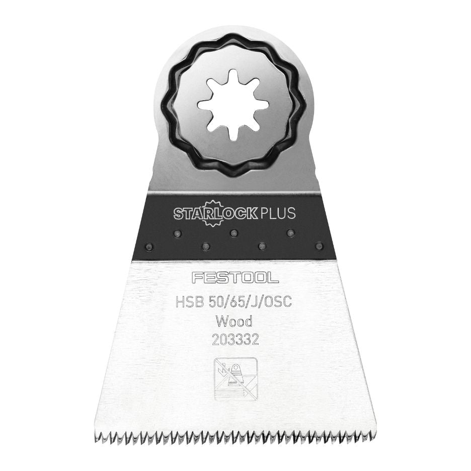 Festool 65mm Straight Oscillating Tool Blade with Japanese Teeth with StarlockMax for OSC 18 50/65/J/OSC/5 203332