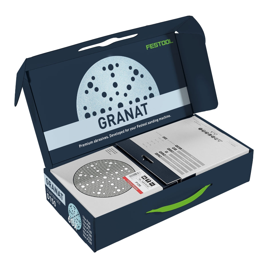Festool 6 Inch Granat Assortment STF D150 48 GR Set 578166 festool-6-inch-granat-assortment-stf-d150-48-gr-set-578166