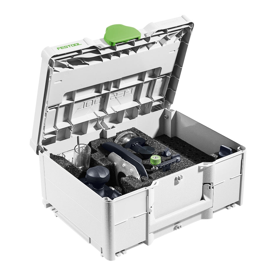 Festool Accessory Kit ZS-OF 1010 M: open Systainer with included accessories inside.