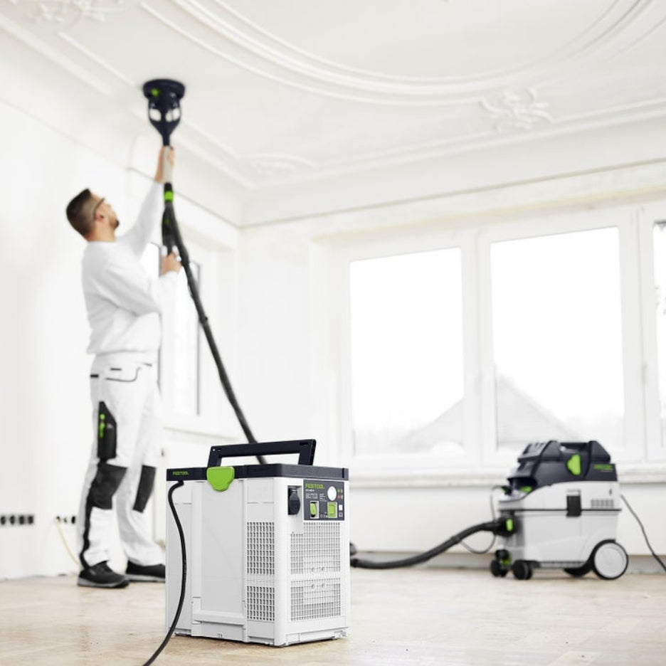 Festool Air Filter SYS-AIR used with sander and dust extractor