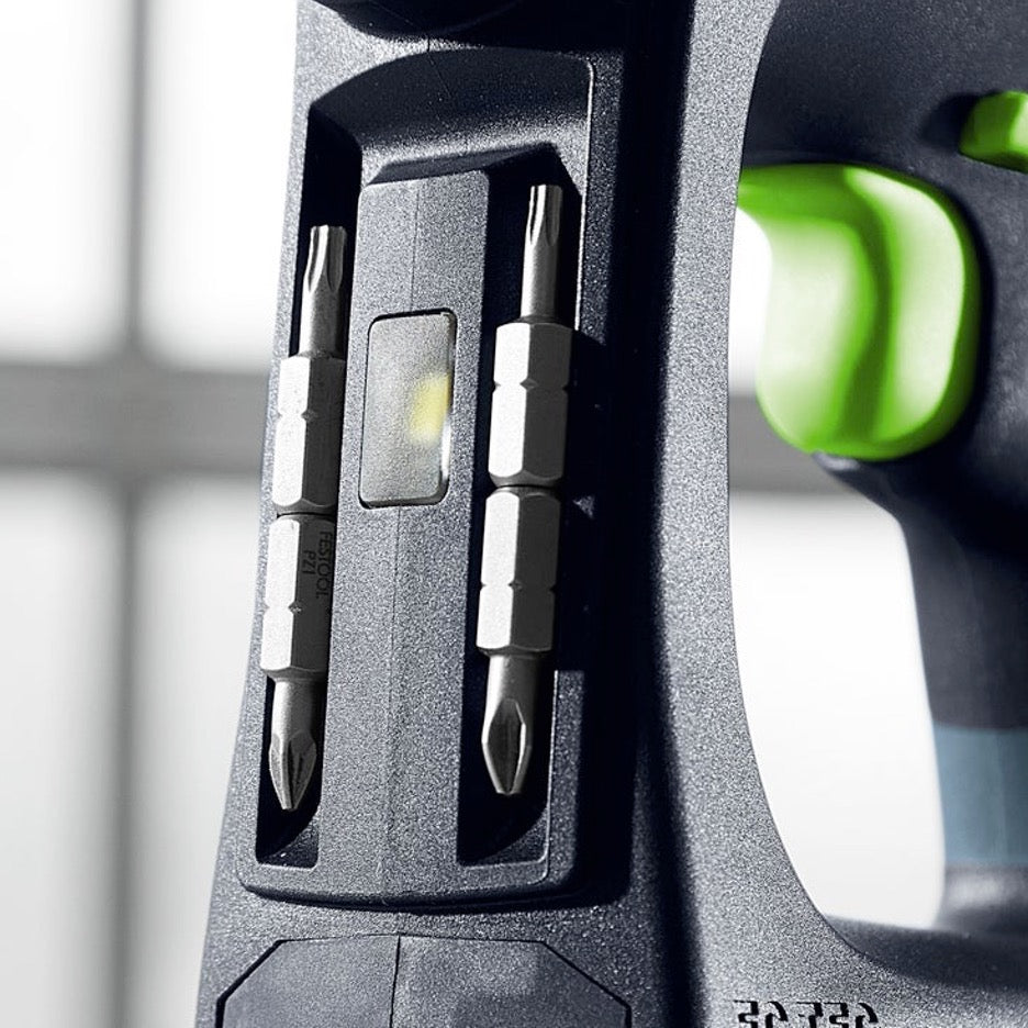 Festool CXS 12 Cordless Drill Plus 576868 onboard bit storage and light