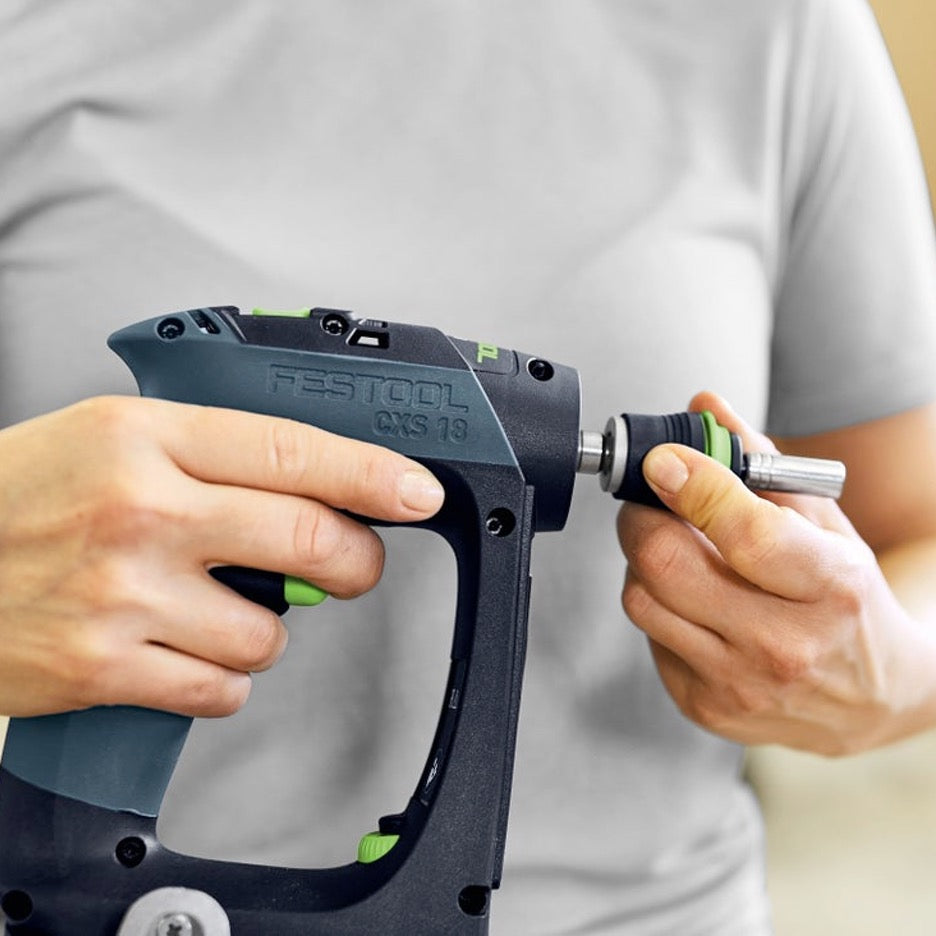 Festool CXS 18 Cordless Drill Basic 576887 installing Centrotec chuck