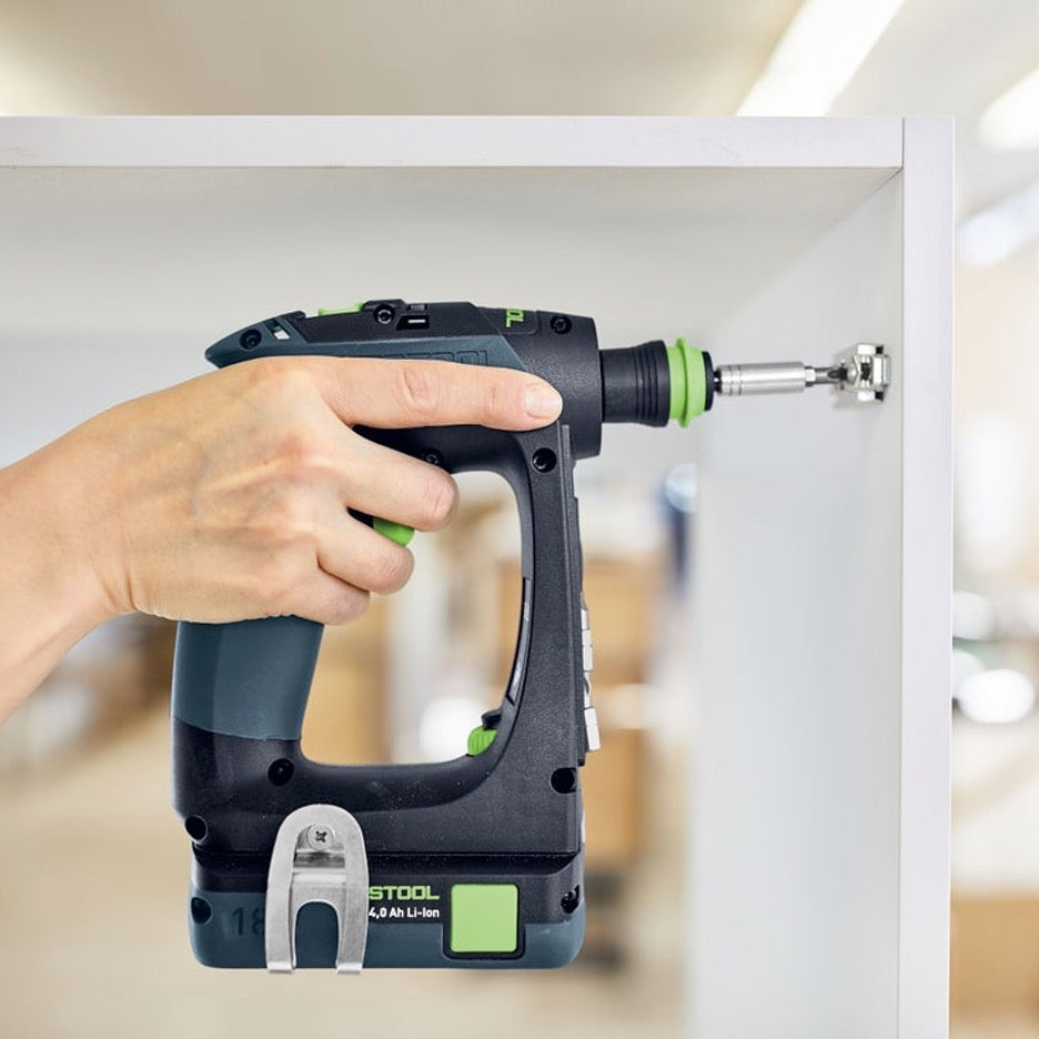 Festool CXS 18 Cordless Drill Set 576889 attaching hinge plate