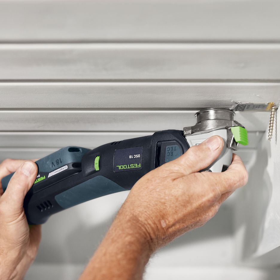 Festool Carbide Saw Blade being used with OSC 18