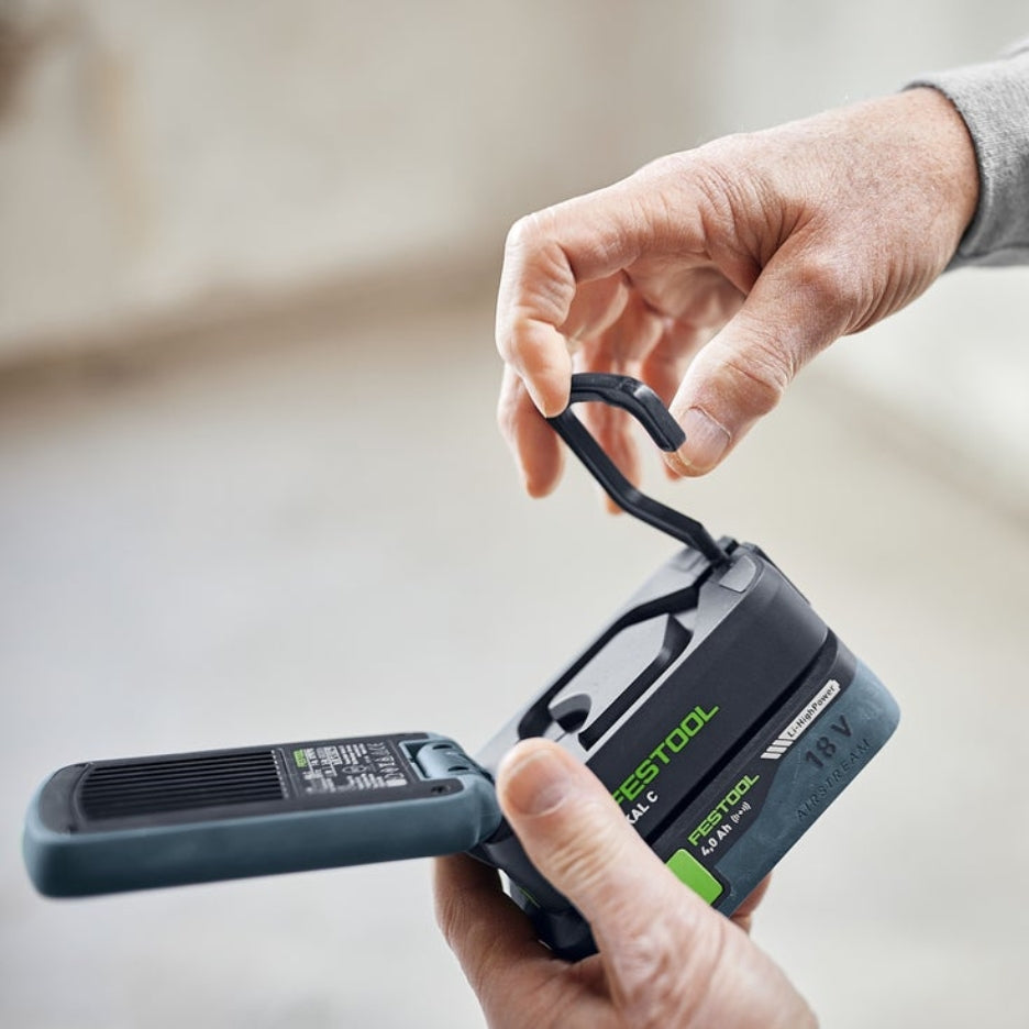 Hand pulling Festool Cordless Task Light SYSLITE KAL C hook