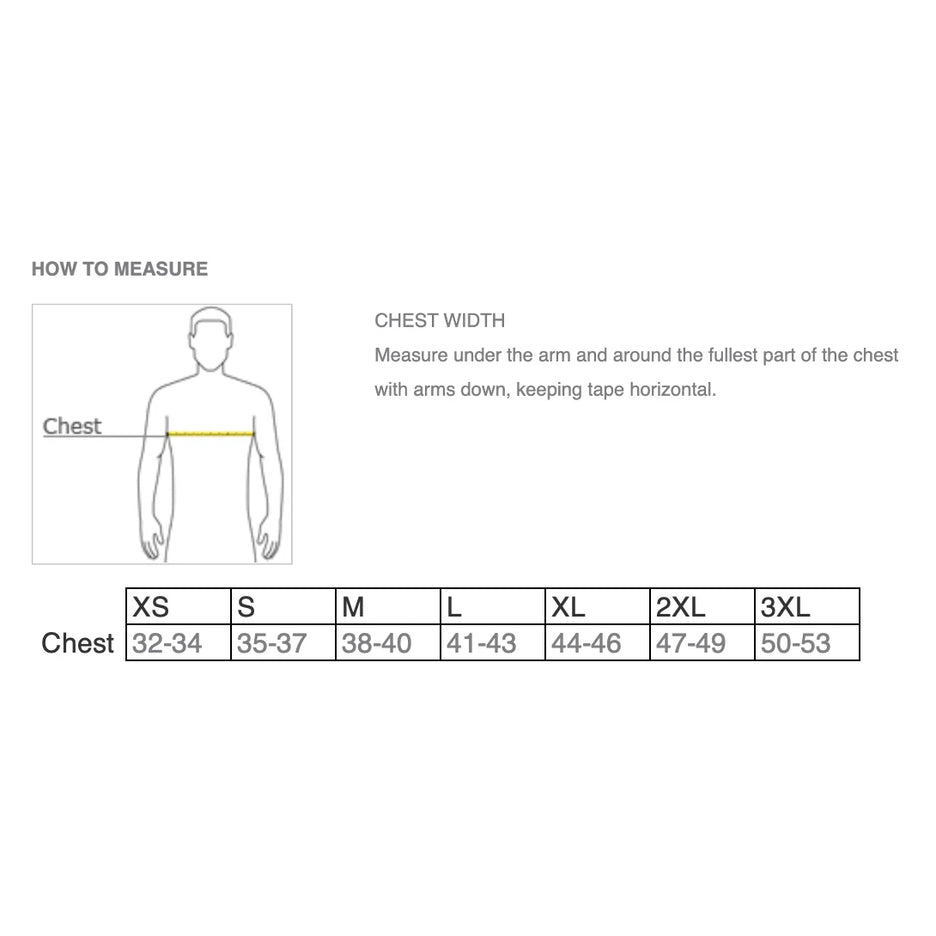 Festool Crewneck T-Shirt 57919* sizing chart
