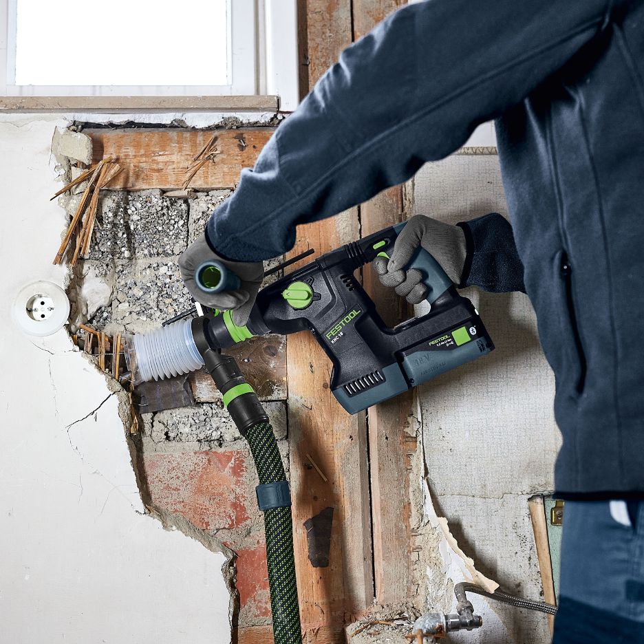 Festool Dust Extraction Adapter used with KHC 18 Hammer Drill