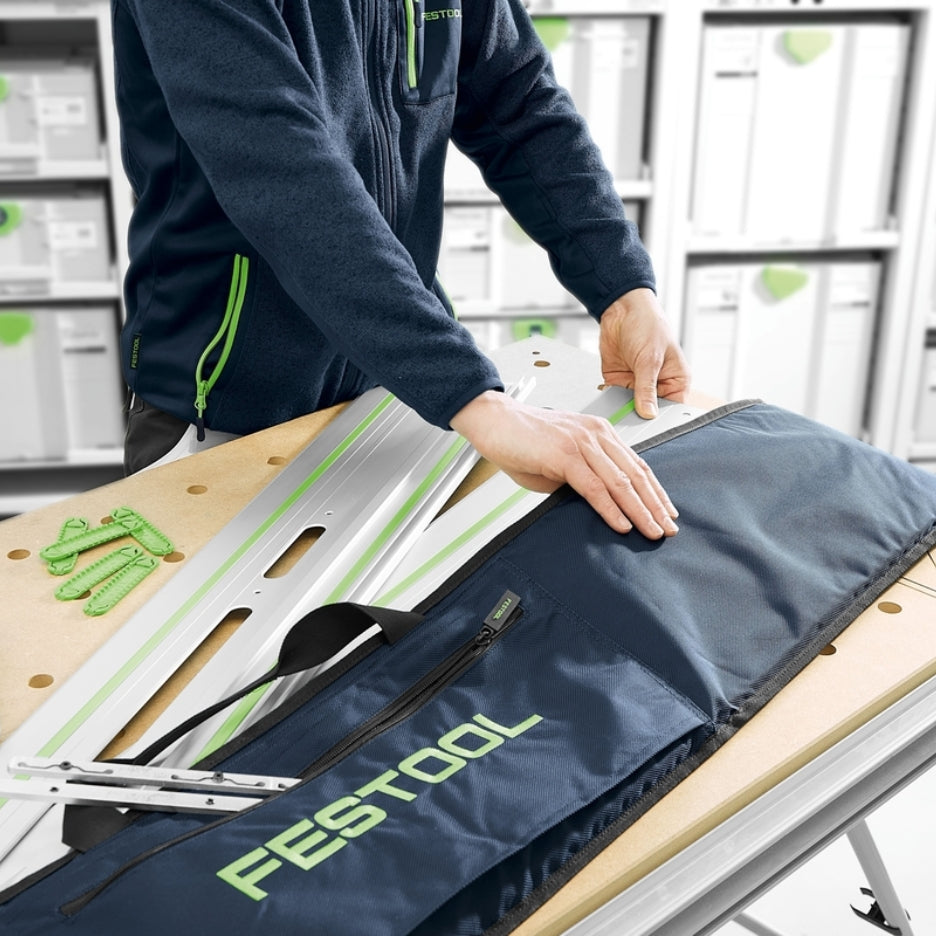 Festool FS 1400 Guide Rail Set being stowed in bag