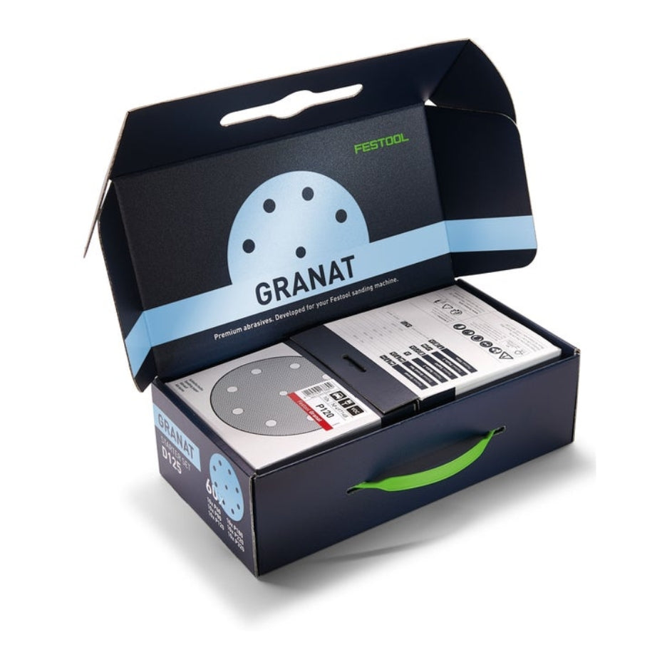 Festool Granat 5 Inch Abrasive Assortment D125 GR-Set in box