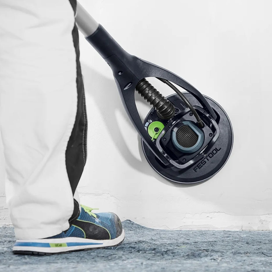 Festool Interface Pad on Planex being used to sand wall
