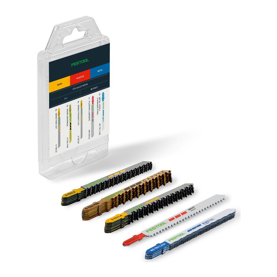 Festool Jigsaw Blade Set STS-Sort/21 W/P/M 578071