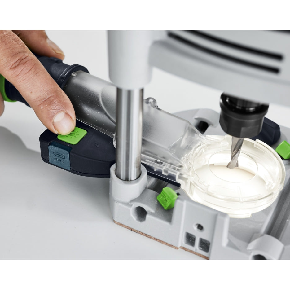 Hand adjusting Festool Light Module brightness level