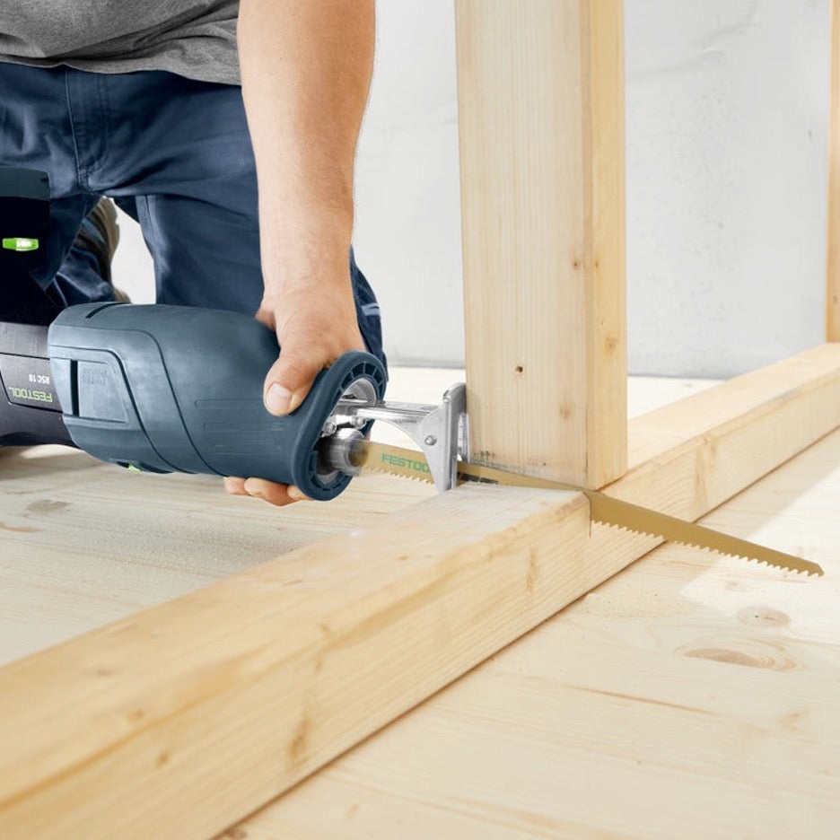 Festool RSC 18 Cordless Reciprocating Saw Basic 576950 cutting near floor