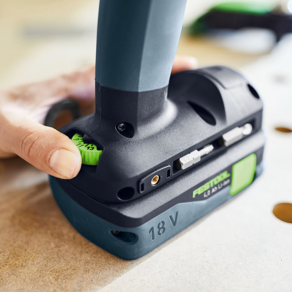 Festool TXS 18 Cordless Drill Basic 576901 electronic clutch settings