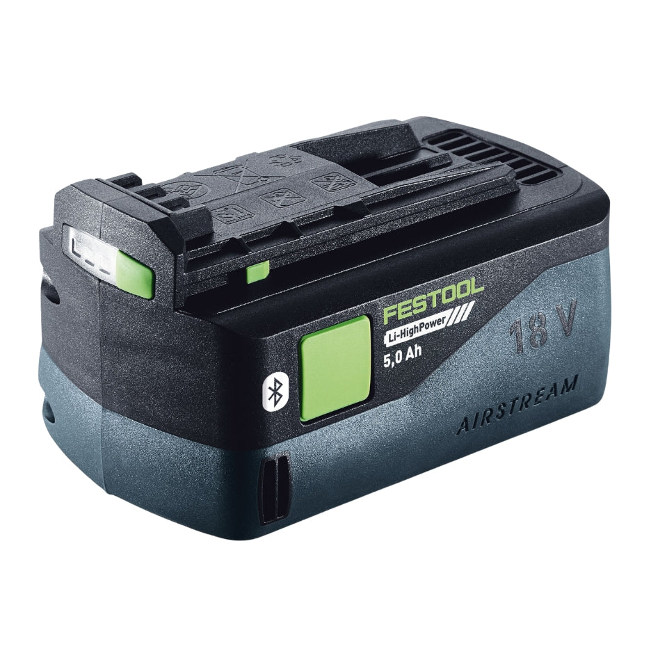 Festool Tabless HighPower Battery Pack with Bluetooth and Airstream 18V 5.0Ah angle view