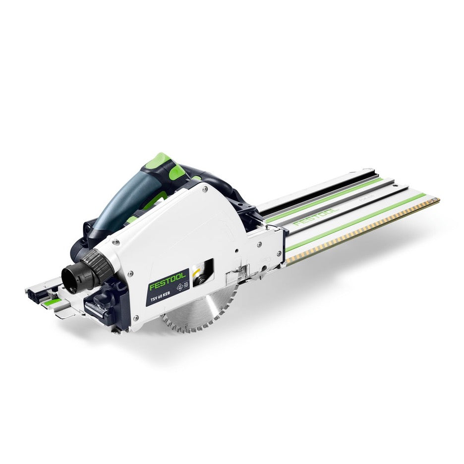 Festool Track Saw 168mm with Scoring Function TSV 60 KEB-F-Plus-FS 577748 back right on FSK guide rail