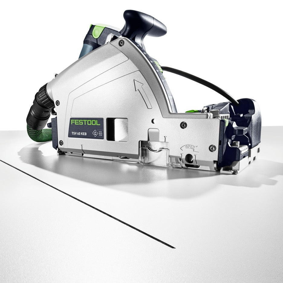Festool Track Saw 168mm with Scoring Function TSV 60 KEB-F-Plus-FS 577748 sample cut in melamine