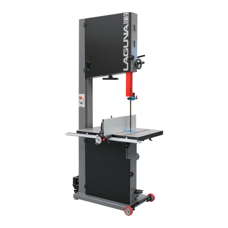 Laguna 24|BX Bandsaw 220V 24" Resaw with Driftmaster Fence DXIII MBAND24BX front with optional mobility kit