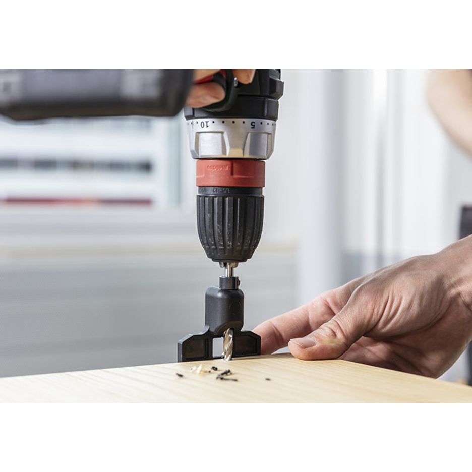 Lamello Clamex S-20 Drilling and Alignment Jig 125254 used with a drill