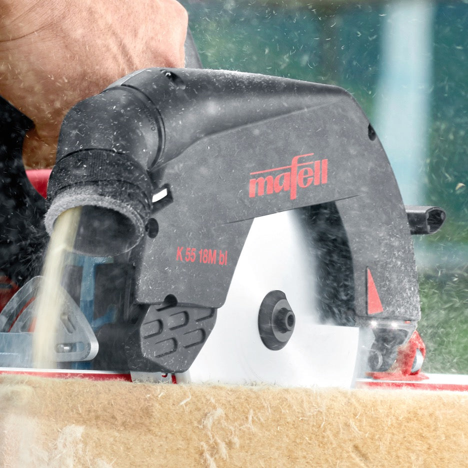 Mafell Cordless Plunge Cut Circular Saw K 55 18M bl 91B523 chip ejection