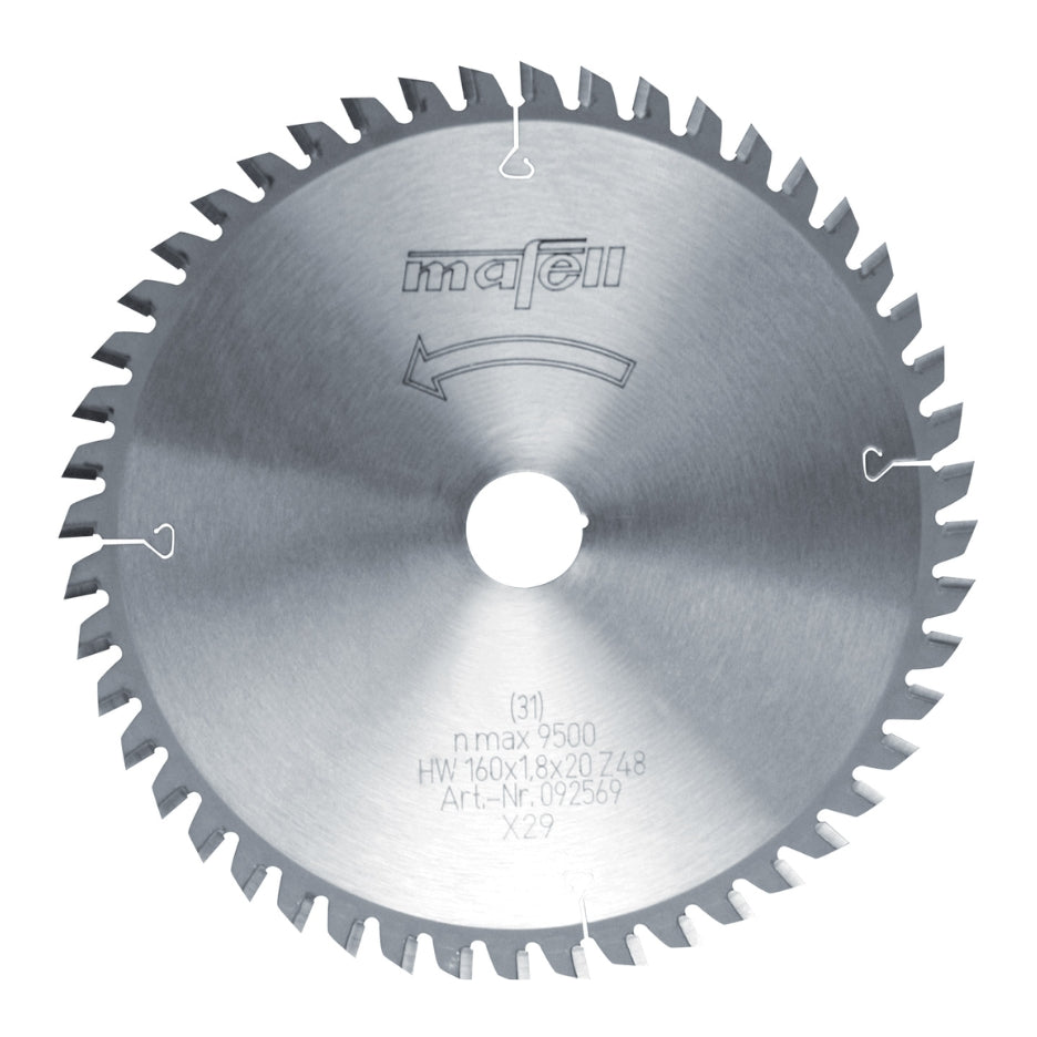 Mafell Melamine Circular Saw Blade 160mm x 48T with 20mm Bore