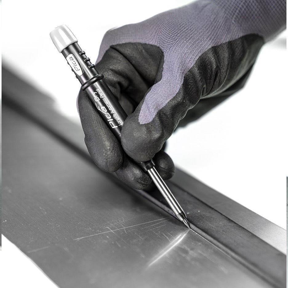 Pica Dry with Metal Scribe 30800 gloved hand marking line