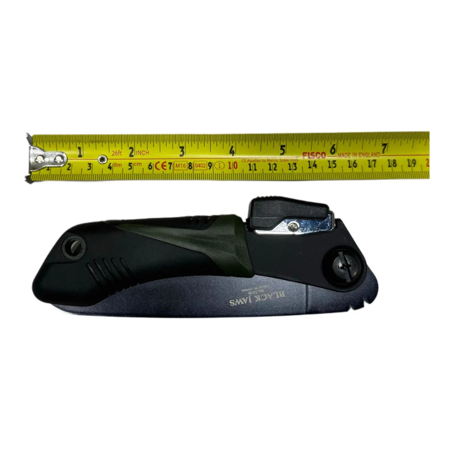 Saboten Black Jaws Folding Saw 130mm Blade folded dimensions