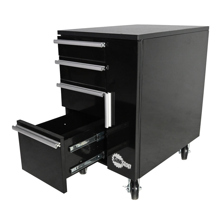 SawStop 18 Inch Under Table Cabinet TSA-UTC18 bottom drawer open