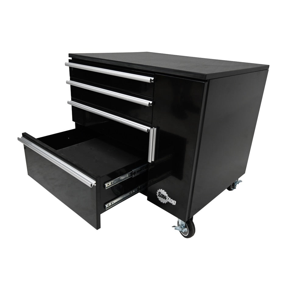 SawStop 32 Inch Under Table Cabinet TSA-UTC32 bottom drawer open